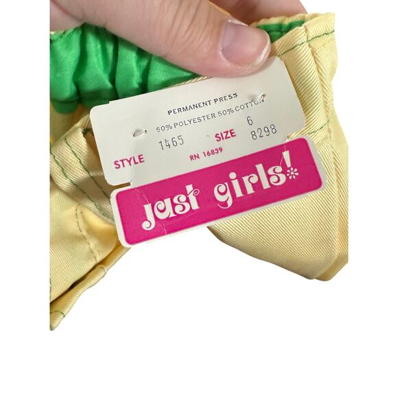 NWT just girls deadstock yellow embroidered pants - Picture 4 of 7